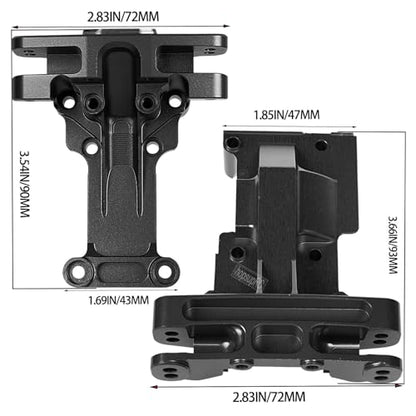 Gearbox Upgrades Parts Front Rear Wave Box Gearbox Upper Shell Cover for 1/5 X-MAXX 8S,1/6 4WD XRT 8S Monster Truck RC Car,Black - color: Black(for1/5 X-maxx )
