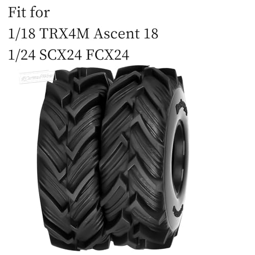 RC 1.0 Beadlock Tires for 1/18 TRX4M / Ascent-18 / SCX24 / FCX24 RC Crawler,1.0 In High Traction High Grip Rubber Tires w/Foam Insert,Style 2 - style: Style2(4pcs)