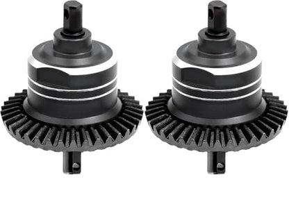 1/10 Front Rear Differential Upgrades Diff for 1/10 Traxxas Slash Rustler Stampede Hoss 4x4 VXL Ford 150，2PCS #45 Steel Differential, Replaced #5381#6882#5379(Black) - color: Red