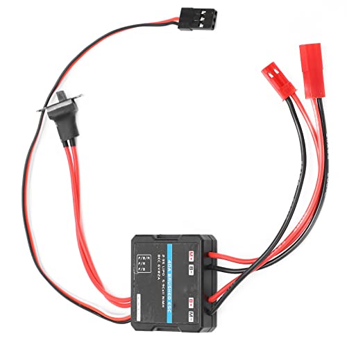 Electronic Speed Controller, Water Proof Plastic 40A Brushed ESC for 1/16 RC Car 1/18 RC Car Upgrade
