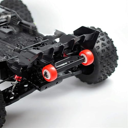 for Arrma 1/5 for Kraton 8s for Outcast 8S for Monster Truck Double Wheel Wheelie Bar RC Car Update Parts Replacement Accessories RC Repair Parts(Red) - size: Red