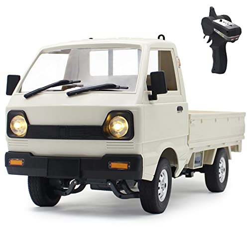 Mostop WPL D12 RC Drift Car Crawler, 2.4Ghz Remote Control Car Drifting Crawler with 2 Batteries, 1:10 Off Road Climbing Vehicle Pickup Truck, Hobby RC Truck Toys for Kids Boys Adults