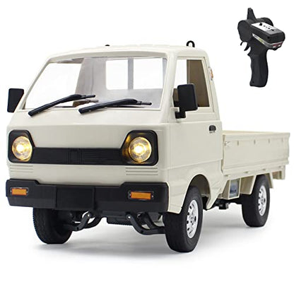Mostop WPL D12 RC Drift Car Crawler, 2.4Ghz Remote Control Car Drifting Crawler with 2 Batteries, 1:10 Off Road Climbing Vehicle Pickup Truck, Hobby RC Truck Toys for Kids Boys Adults