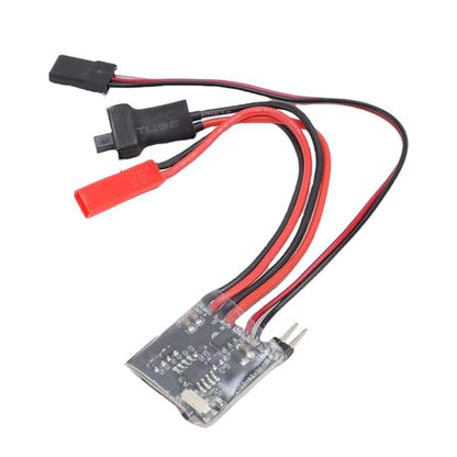 Drfeify RC 30A Brushed Motor ESC, Electronic Speed Controller with Brake for 1/16 1/18 1/24 RC Car Boat