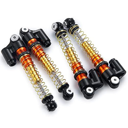 RCLIONS Aluminum 43mm RC Oil Shock Absorber Damper for All 1/24 Axial SCX24 | SCX-24 Deadbolt Base Camp Lexus Dooge Gladiator RC Crawler Car Upgrades - color: Black