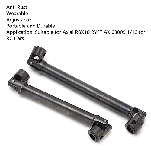 Front Rear Drive Shaft, Stainless Steel Adjustable Drive Shaft Upgrade Parts for Axial RBX10 RYFT AXI03009 1/10 RC Cars