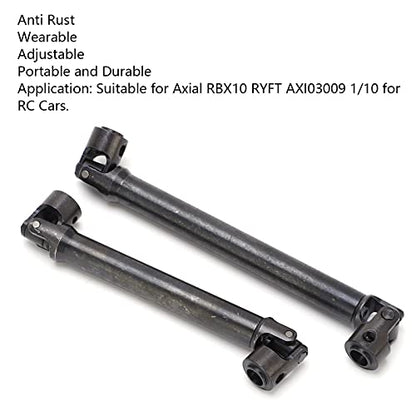 Front Rear Drive Shaft, Stainless Steel Adjustable Drive Shaft Upgrade Parts for Axial RBX10 RYFT AXI03009 1/10 RC Cars