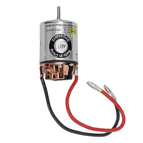Generic 540 Brushed Motor, Iron with External Replaceable Carbon Brush, High Torsion Strong Magnetic Force for RC Climbing Car Axial Scx10 1/10 Refitting (40T) - size: 40T