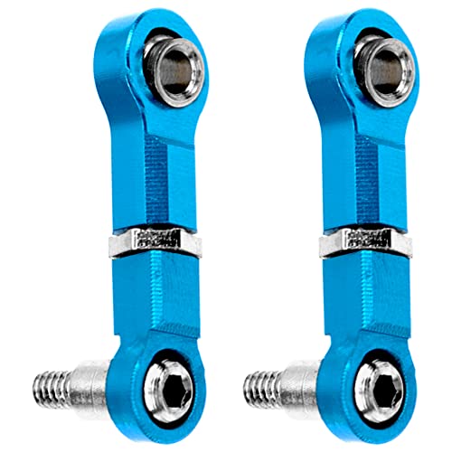 ShareGoo Steering Link Rod Pull Rods Servo Links Linkage 28T Servo Arm Compatible with Wltoys K969 K979 K989 K999 P929 P939 1/28 RC Car (Blue) - color: Blue