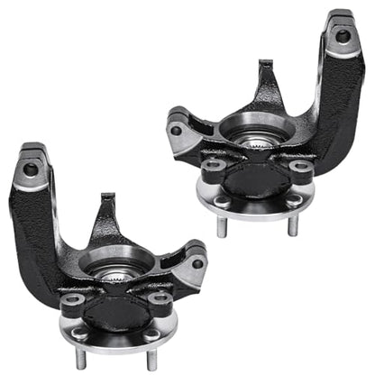 Detroit Axle - Front 4pc Steering Knuckles CV Axles for 06-11 Ford Focus | 2 CV Axles 2 Steering Knuckles & Wheel Bearing Hubs 2006 2007 2008 2009 2010 2011 [Auto Trans.] Replacement - size: 4UX47689/Kit