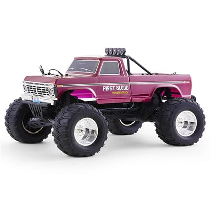 FMS 1/10 RC Truck Ford F100 – 2WD Monster Truck with Licensed Body, 550 Brushed Motor, Oil Shocks, Independent Suspension – All-Terrain RC Crawler, High Speed Off-Road RC Car for gift (FIRST BLOOD RS) - color: First Blood Rs