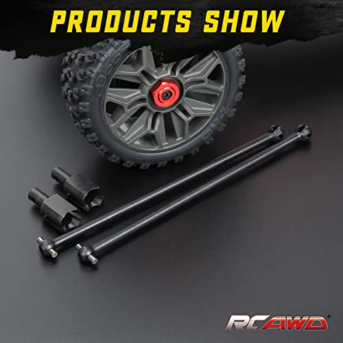 RCAWD for 1/5 ARRMA Kraton & Outcast 8S Driveshaft, 182mm Dogbone (6mm Bold)& Diff Outdrive &4mm Pin Upgrades, Hopups Parts for#ARA310926#ARA31091 Black