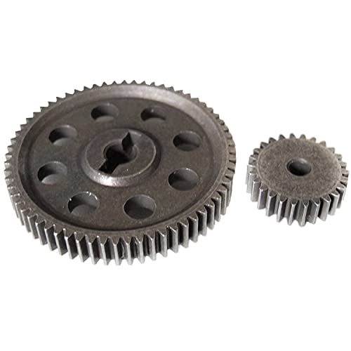 ShareGoo RC 11184 Spur Differential 64T Steel Metal Main Gear & 11176 Pinion 26T Motor Gear Combo Compatible with Redcat Volcano EPX HSP 1/10 Monster Truck Car