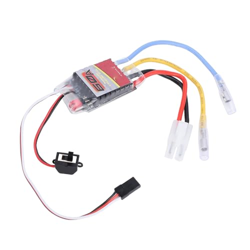 Dpofirs Brushed Motor ESC 60A for RC Boat Car Crawler | Copper Controller for 380 370 540 550 Motors with Low Volt Protection