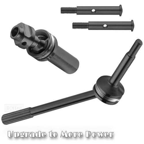 RC Drive Shaft CVD Axles Upgrades Part for 1/10 Slash 2WD VXL Stampede 2WD VXL Rustler 2WD VXL Hoss 2WD VXL,Stainless Steel #45 Rear Driveshaft CVD Front Axles w/Hex,Black - color: Black - (Drive Shaft)