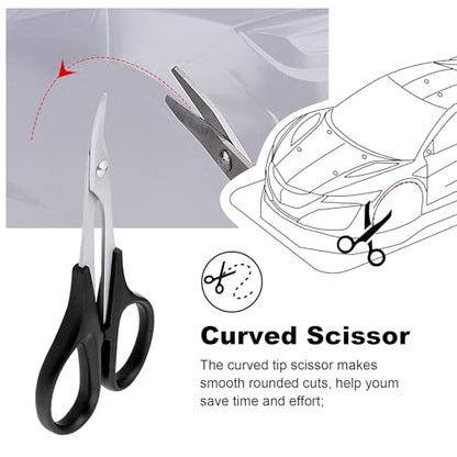 Hobbypark 0-14mm Hole Puncher Reamer w/Sleeve and Curved Scissors Set Universal Tool for RC Car Body Shell Lexan Plastic (with Blue Reamer)