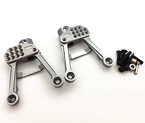 TREAL SCX10 II Shock Towers Aluminum Rear Shock Towers Shock Hoops for Axial SCX10 2 90046 90047 1/10 Scale Crawlers Truck Upgrades (Gray) - color: Gray