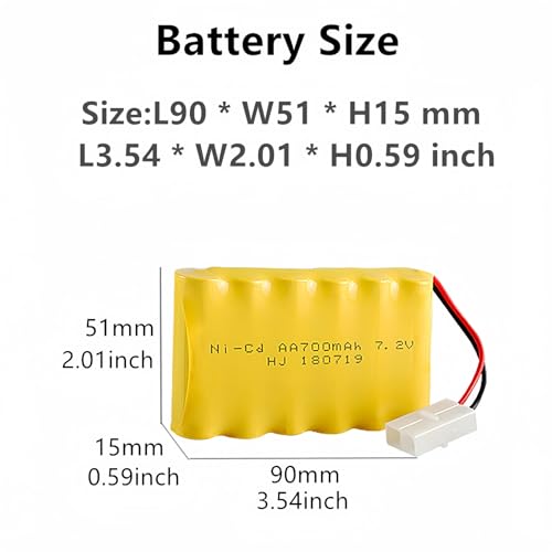 7.2V 700mAh NiCd AA Battery Pack with Standard Tamiya Plug for RC Car RC Truck Household Appliances RC Toys 7.2V Volt Battery