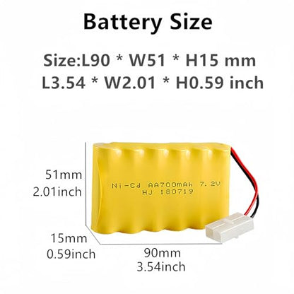 7.2V 700mAh NiCd AA Battery Pack with Standard Tamiya Plug for RC Car RC Truck Household Appliances RC Toys 7.2V Volt Battery