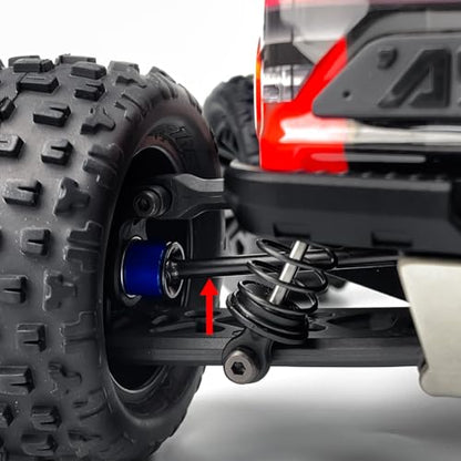 Steel Front Rear CVD Axles Drive Shafts for Arrma 1/18 Granite Grom | Mega 380 Brushed 4x4 Monster Truck RTR Black Aluminum Wheel Hex - color: Black