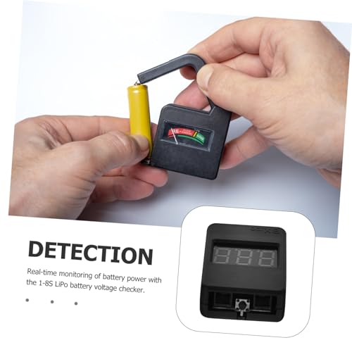 Zerodeko Battery Capacity Tester Digital Voltage Checker Lipo Batteries Low Voltage Alarm Sturdy High-Brightness Led Display for Rc Devices