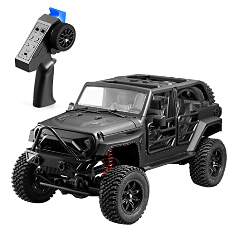 1/12 RC Rock Crawler MN-128, 4x4 4WD RC Jeep Truck, 2.4GHz Remote Control Off Road Car with LED Lights for Adults, Hobby Grade RTF Toy Vehicle Gifts（Black） - color: Black