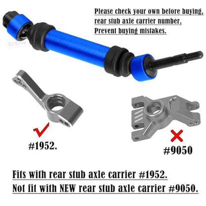 RC Drive Shaft CVD Axles Upgrades Part for 1/10 Slash VXL 4X4,Rustler VXL 4X4,Stampede VXL 4X4,#45 Steel Front Rear Driveshaft with Hex,Navy Blue - color: Blue - Upgrades Part