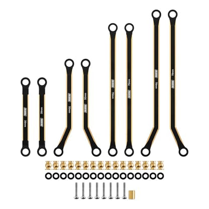 INJORA Brass High Clearance 4 Links Set for SCX24 Gladiator Power Wagon(BR) - color: Black Brass