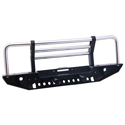 LCX Racing 1/10th RC Crawler Car Metal Bull Push Bar Front Bumper for TRX4 TRX-4 Axial SCX10 II 90046 Redcat Gen8 Scout II, Upgrades Parts Accessories
