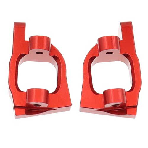 6PCS Metal Front Steering Cup&C seat&Rear Wheel hub Compatible with WLtoys Compatible with WLtoys 1/14 144010 144001 144002 1/12 124016 124017 124018 124019 RC Car Upgrade Parts (Red) - color: Red