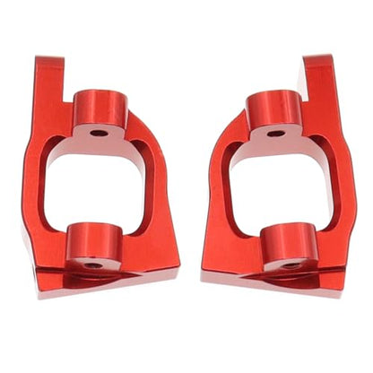 6PCS Metal Front Steering Cup&C seat&Rear Wheel hub Compatible with WLtoys Compatible with WLtoys 1/14 144010 144001 144002 1/12 124016 124017 124018 124019 RC Car Upgrade Parts (Red) - color: Red