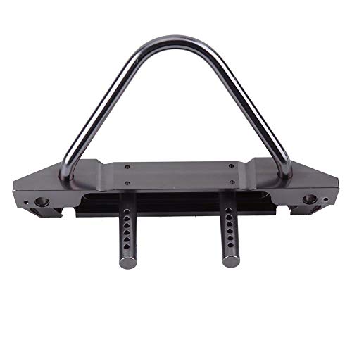 RC Front Bumper, Aluminum Alloy Heavy Duty Upgrade Part for Axial SCX10 MST SCX10 II 1/10 Crawler Cars Durable Metal Winch Mount Accessories