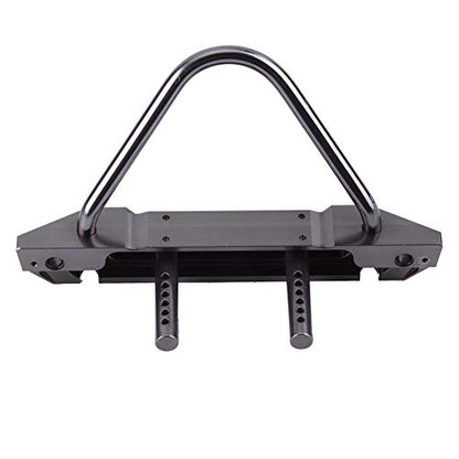 RC Front Bumper, Aluminum Alloy Heavy Duty Upgrade Part for Axial SCX10 MST SCX10 II 1/10 Crawler Cars Durable Metal Winch Mount Accessories
