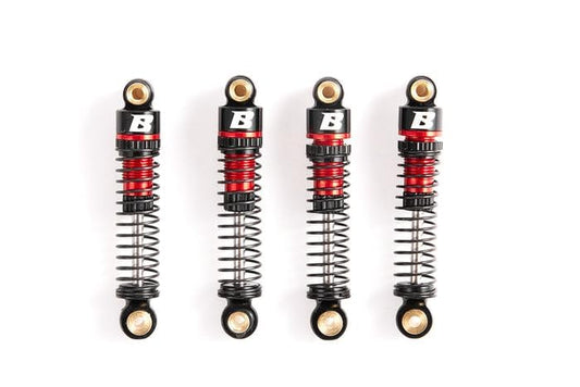 Rc Car Parts for FCX24 FCX18 1/18 1/24 Upgrade Parts: 41mm Oil-Filled Aluminium Shocks (4 pcs) Red - color: Red