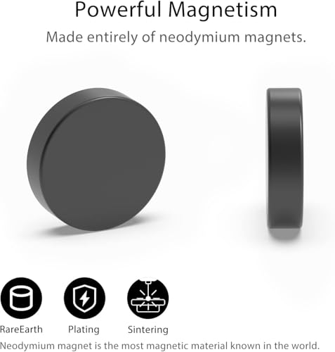 Strong Neodymium, Rare Earth Magnets for Crafts, Heavy Duty, Round, Small, 1.18x 0.12 Inch, 10 PCS,Black - color: Black, size: 1.18inch 10PCS