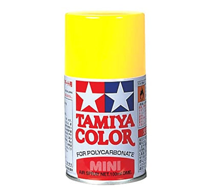 Tamiya PS-6 Polycarbonate Spray Paint, Yellow, Model Paint 86006