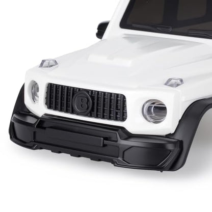 Hard Body Shell for Axial SCX30 1/30 RC Crawler ABS Plastic Body Cover with Light Bucket & Spare Tire Mount Direct Fit Replacement DIY Upgrade (White) - color: White