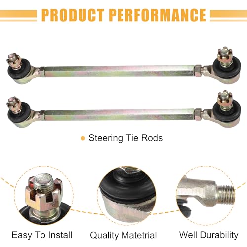 ACROPIX 21cm 8.27" Steering Tie Rod End Tie Rod Link Fit for 50cc 70cc 90cc 110cc 125cc 150cc ATV Quad Four Wheeler with Ball Joint Accessories - Pack of 2 - size: 210mm