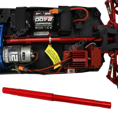 Aluminum Comp Center Slider Driveshaft Upgrades Part for 1/10 Senton 4X4 3S Blx&550, Alloy Centor Drive Shaft for Senton 4X4 3S Blx&550,Red - color: Red-upgrades Driveshaft