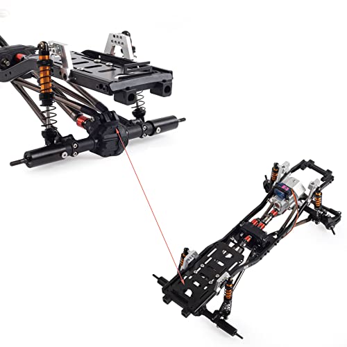 Chassis Frame Set Wheelbase 313mm with 2 Speed Transmission Reversed Front Axle for 1/10 RC Crawler Axial SCX10 II 90046 EX86100