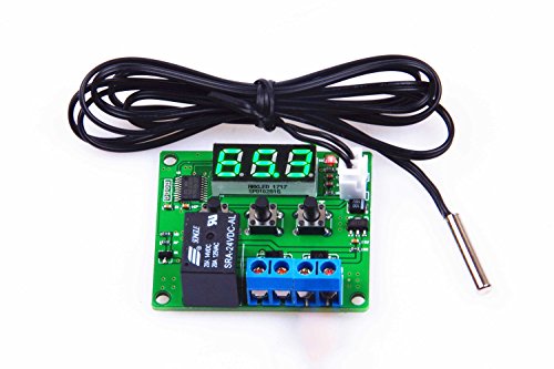NOYITO Digital Temperature Controller Module -58℉ to +257 ℉ Temperature Control Switch NTC Waterproof Sensor Probe - Green LED Display Suitable for kinds of temperature control system (24V) - size: 24 Volt