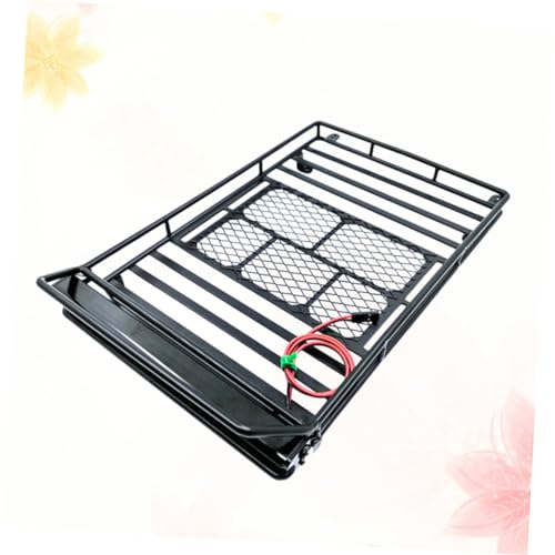 Car Roof Luggage Holder Rack Led Light Rc Crawler Storage Shelf Car Roof Cargo Bracket for Simulation Accessories Lightweight Design