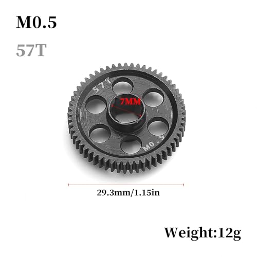 RC Car 0.5M 57T Hardened Steel Spur Gear for Arrma Grom ARA311196 | hardened steel spur gear for Arrma Typhon, Mojave, Granite Grom; replaces ARA311196 fitment