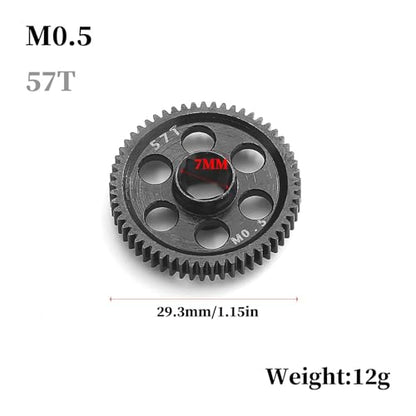 RC Car 0.5M 57T Hardened Steel Spur Gear for Arrma Grom ARA311196 | hardened steel spur gear for Arrma Typhon, Mojave, Granite Grom; replaces ARA311196 fitment