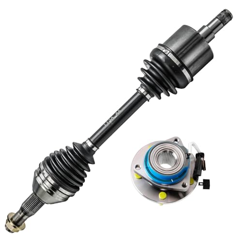Detroit Axle - Front Right CV Axle Kit for Chevrolet Impala Monte Carlo | Buick LaCrosse Regal Century Pontiac Montana Olds Intrigue, Passenger Side CV Axle Shaft Wheel Bearing and Hub Replacement - size: 2WX42763/Pair