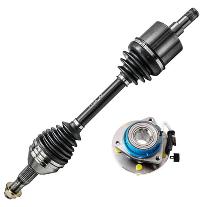 Detroit Axle - Front Right CV Axle Kit for Chevrolet Impala Monte Carlo | Buick LaCrosse Regal Century Pontiac Montana Olds Intrigue, Passenger Side CV Axle Shaft Wheel Bearing and Hub Replacement - size: 2WX42763/Pair