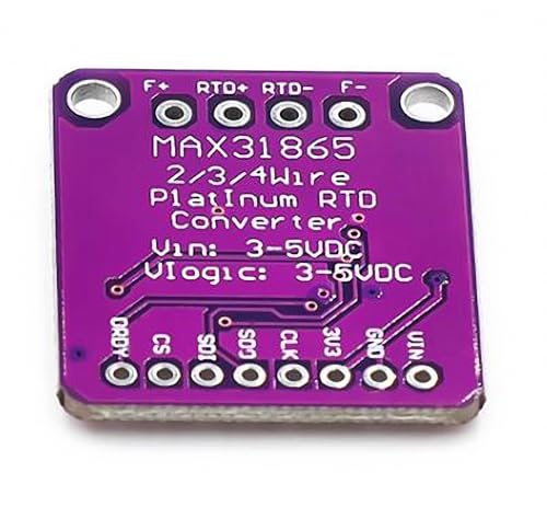 1 Set MAX31865 PT100/PT1000 RTD 3.3/5V Temperature Thermocouple Sensor Amplifier Board Temperature Detector Module with -50 to 200°C 0.5m 3 Wires PT100 RTD Sensor Probe