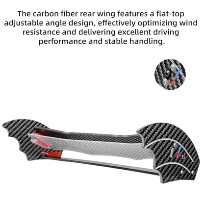 RC Rear Wing Tail for Arrma 1/8 Typhon 6s BLX RC Car Carbon Fiber Adjustable Wing Tail Spoiler (Blue) (Red) - color: Red