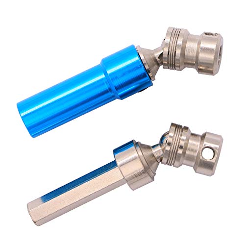 2PCS Treehobby Aluminum Alloy Universal Rear Drive Shaft Upgrade Accessories Compatible with Wltoys 12428 Fly fy-03 1/12 RC Car Desert Falcon CVD Universal Joint