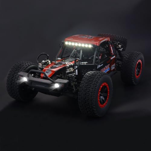 1/10 Scale 4WD RC Car DBX-104 Desert Buggy, Brushed Motor High Speed Off-Road Remote Control Truck, 2.4GHz All Terrain Hobby Vehicle for Adults-RED
